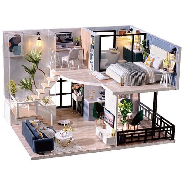 2026 New Cutebee DIY Dollhouse Wooden Doll Houses Miniature Dollhouse Furniture Kit With LED Toys For Children Birthday Gift L32 220720 Toy