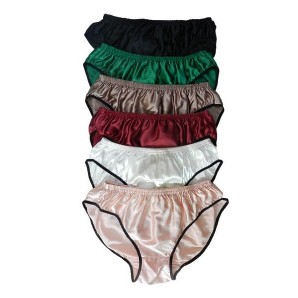 Yavorrs 6pcs 100% Pure Silk Men's Bikini Underwear Briefs Underpants