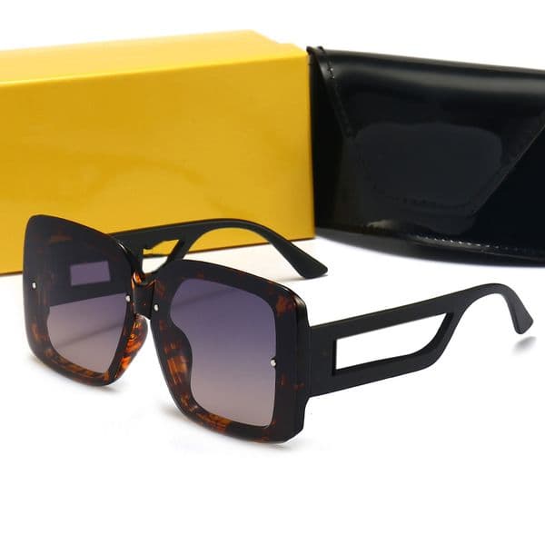 Sunglass Unisex Square Transparent Frame Oversized Glasses Vintage Retro Womens Vacation Accessories with Box 2022