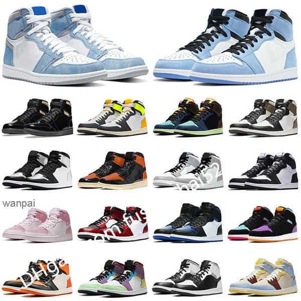 Fast delivery Men Women 1 1s University Blue Basketball Shoes Hyper royal Top 3 shadow 20 dark mocha light smoke gr