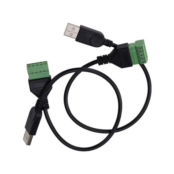 USB 2.0 Male to 5 Pin Female Bolt Screw Connector with Shield Terminal Plug Adapter Cable
