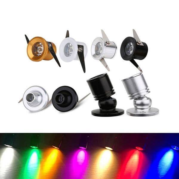 1W Mini LED Downlight Ambient Spotlight 12V Small Spot Bulb Light for Ceiling Stairs Walkways Courtyards Cabinet Corridor Usalight