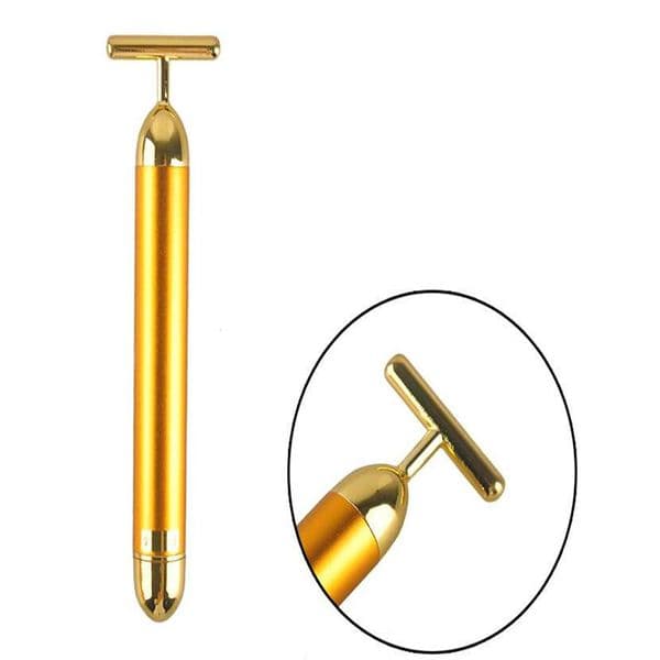 DHL Free Shipping 24K Gold Pulse Firming Massager Facial Roller Massager Derma Skincare Wrinkle Treatment Face Massager with Box