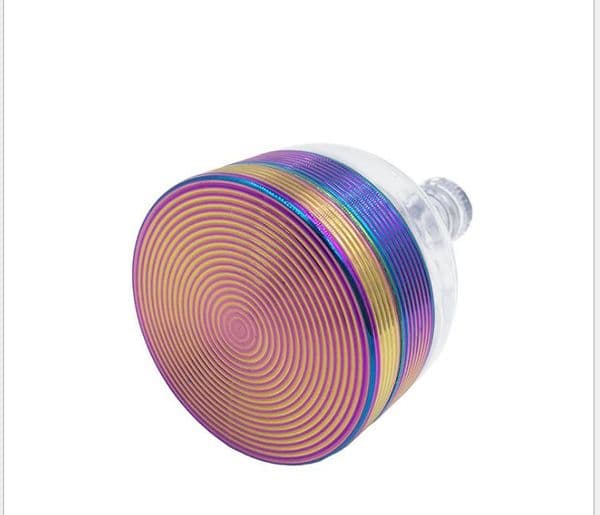 Colorful thread funnel grinder three layers of ice blue grinder 63mm zinc alloy smokers smoke utensils