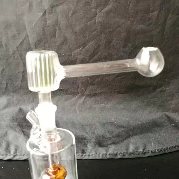 Smoking pipes hookah Oil Burner Pipe Smokings Glass Bowl Striped double-layer filter cooking pot