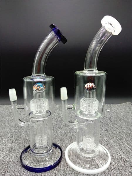 Hot Selling 12.2'' Glass Bongs Two Function Double Birdcage Bubller And Dome Perc Oil Glass Water Bongs