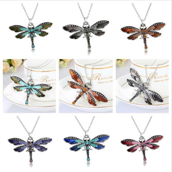 Sweater chain dragonfly creative necklace explosion paragraph accessories sweater chain P019 Arts and Crafts pendant with chain