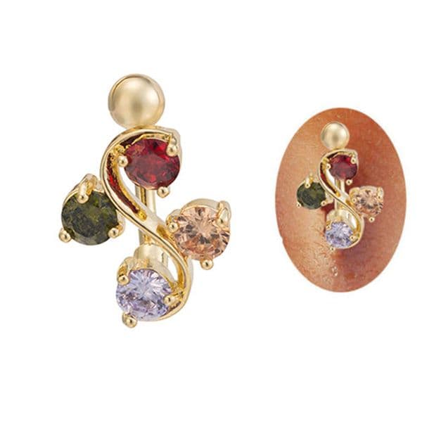 New Arrival 1PC Flower Navel Ring Sexy Fashion Women Girls Body Jewelry Piercing Ombligo Belly Button Rings