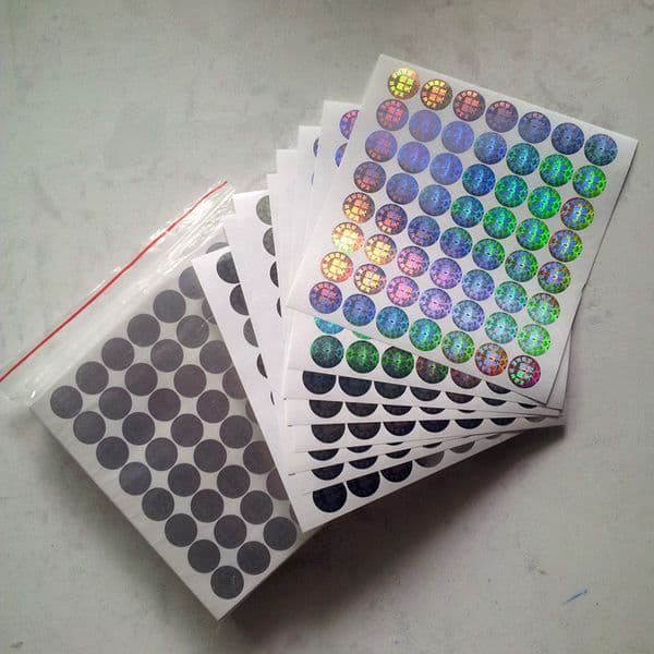 custom high quality color rainbow anti-fake box/bottle seal hologram sticker label