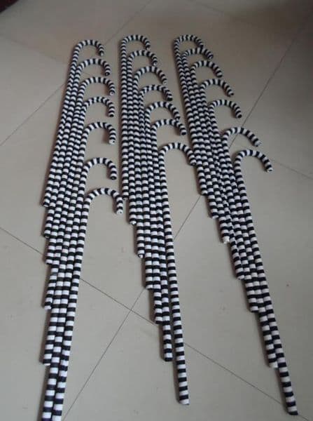 Magic Tricks cane props professional zebra stripes Sticks Belly Jazz Dance handmade Canes 1920s Gangster Flapper Maul Fancy Dress Prop toy