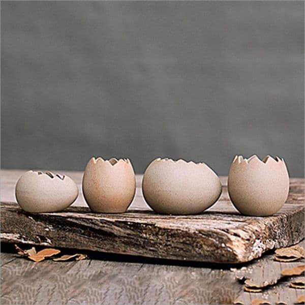 Creative Ceramic Egg Shell Shape Flower Pots Succulent Planters Pots Mini Bonsai Cactus Planters Desktop Flowerpots for Wholesales