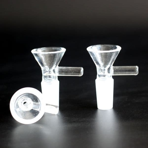 Smoking Glass Bow For bong accessary tobacco smoking 14mm 18mm male bowl 5mm glass heady slide ash catcher glass bowl with handle