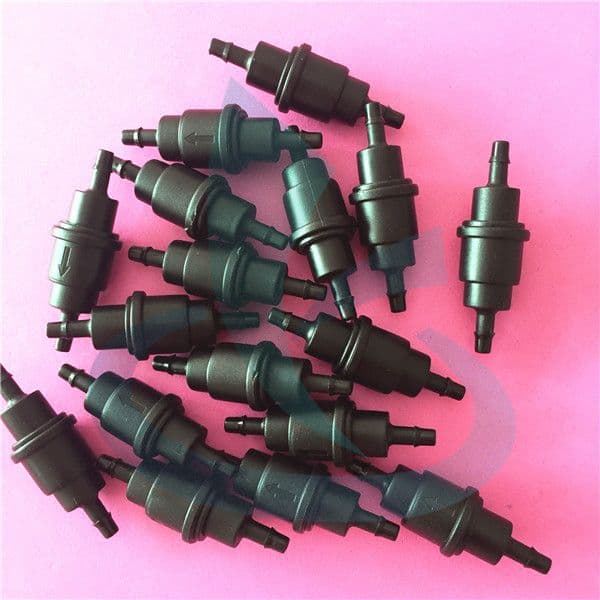 50pcs Flora Inkjet printer low pressure non return valve Infiniti large format printer ink tube plastic connector one way hose valve 6x4mm