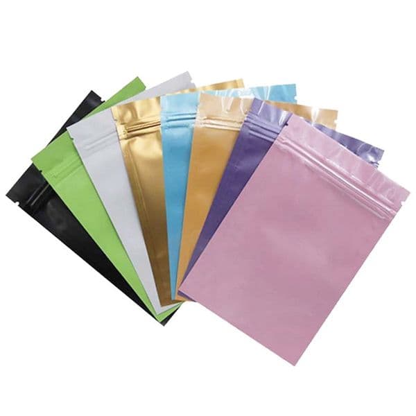 8 color Metallic Mylar Seal bags flat bottom Aluminum foil small plastic bags Factory wholesale LZ0712