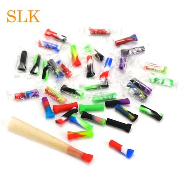Wholesale disposable mini silicone filter tips newest cigarette filter tips nice silicone tabacco filter tube tips with individual package