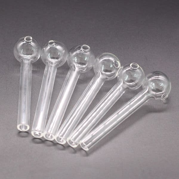 12cm and 10cm glass pipe clear glass oil burner glass tube smoking pipes oil nail somking pipes water pipes