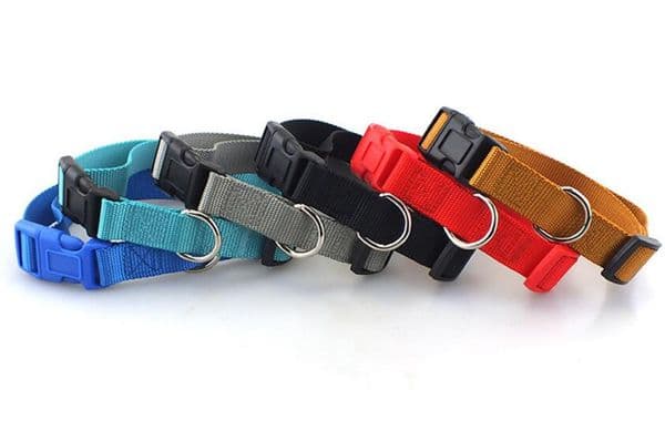 Dog tie High quality plain coloured polyester collar, nylon pet necklace, dog necklace, small and medium-sized dog products L465
