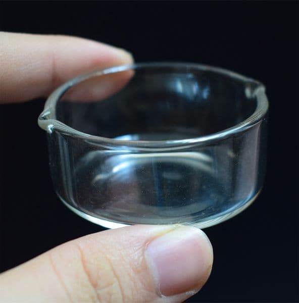 Smoking Pipe Glass Oil Ring wax Ashtray Dish OD 38mm 50mm Dabber Dishs for Mini Nectar Collector Kit Dab Straw bowl