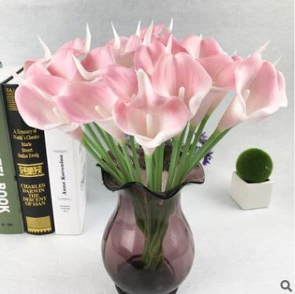 Hot flower high-grade simulation feel Calla lily artificial flowers bouquet fragrant silk decoration GA72