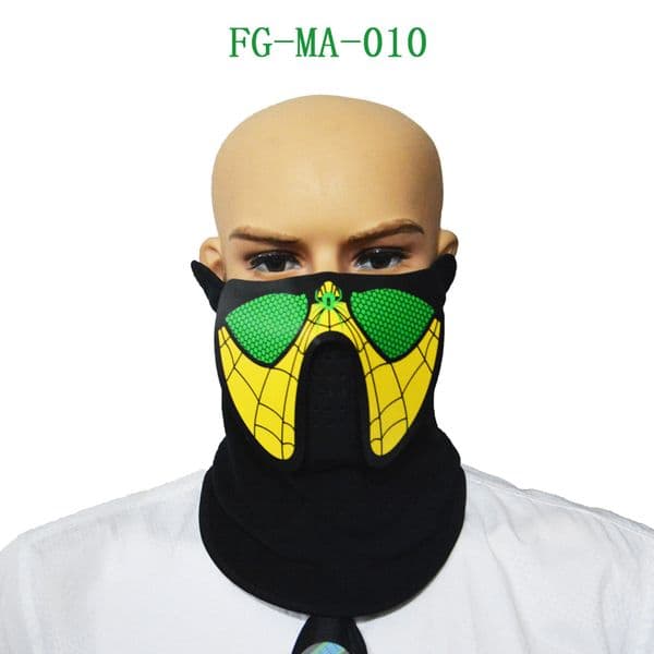Finegreen FG MA Horrible Human Skeleton Voice Activated Luminescent PC Outdoor Riding Mask For Halloween Easter Masquerade Hot