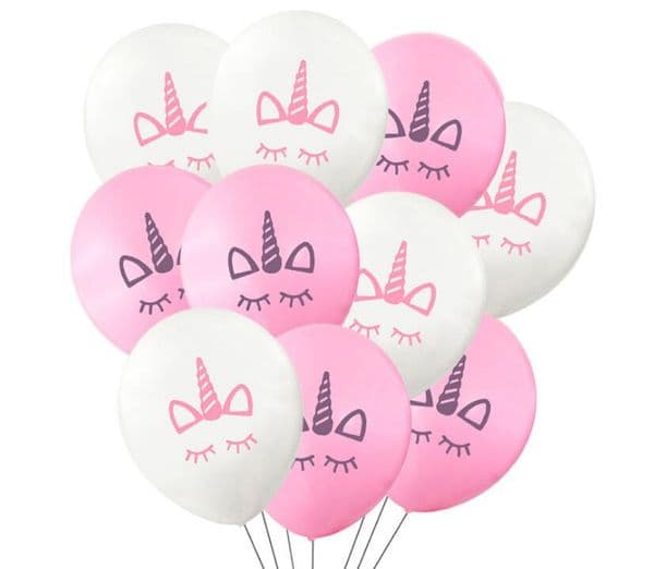 Tronzo Ballons Unicorn Party Latex Pink White Cartoon Unicorn Party Ballons Birthday Wedding Party Decoration Supplies GA335