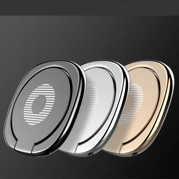 New Luxury 360 Degree Metal Finger Ring Holder Smartphone Mobile Phone Finger Stand Holder For iPhone 7 6 Samsung Tablet OPP bag