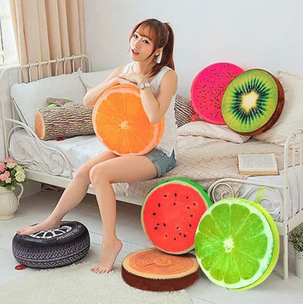 Creative 3D Fruit PP Cotton pillow Office Chair Back Cushions Sofa Throw Pillows Home Decorative Pillows Almofadas GA513