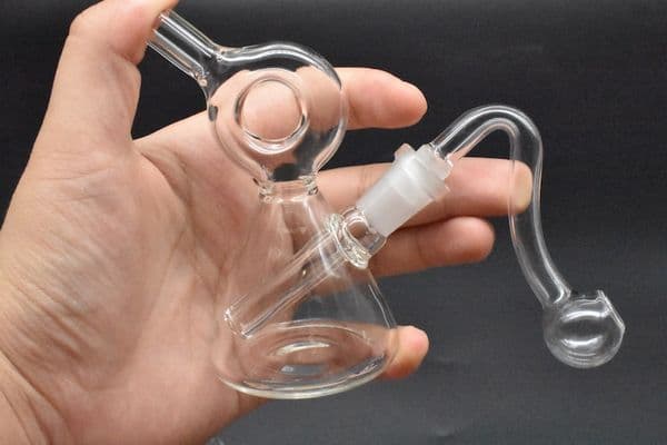 Portable Glass Water Pipes oil bong Percolator Oil Smoking water Pipe Heady Ice Bong Pipe Bubbler with 10mm oil burner pipe