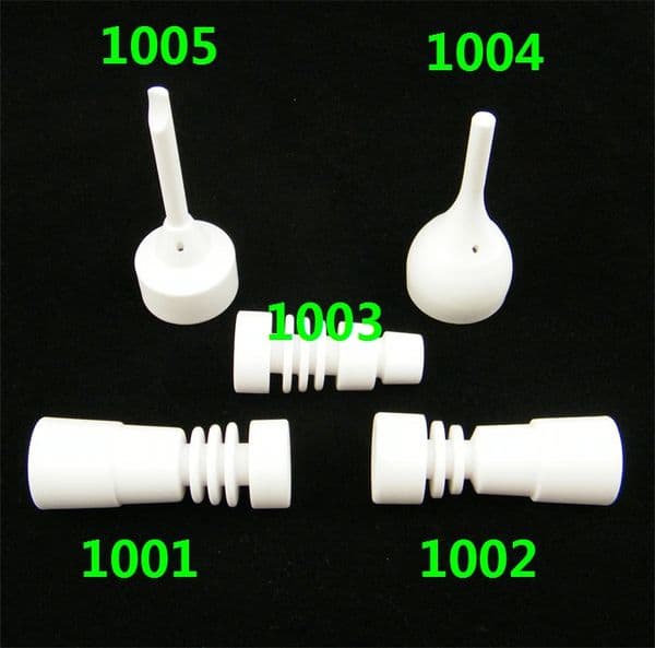 14mm & 18mm domeless Ceramic Nails Ceramic carb cap VS Grade 2 titanium nail Quartz Nail for glass water pipes