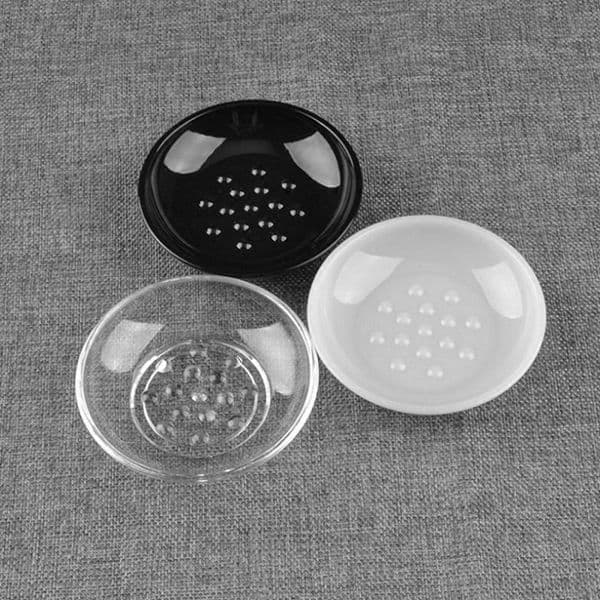 Plastic Soap Dish Round Soap Tray Holder Storage Soap Rack Plate Box Container Bathroom Accessories wen6921