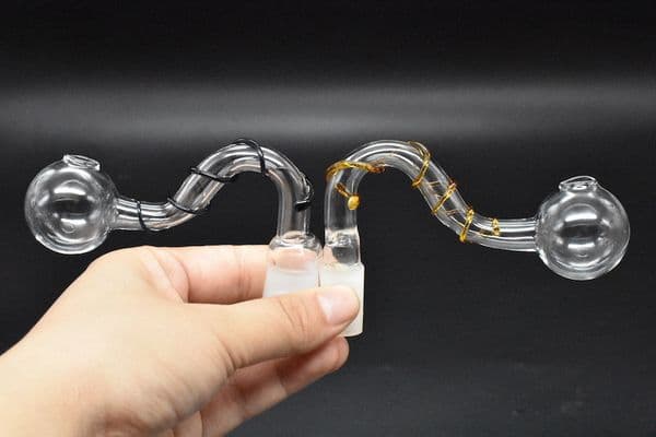 high quality sprial Glass Oil Burner Pipes With 14mm 18mm Male Female Pyrex big glass Bubbler for Smoking Water bongs oil burner