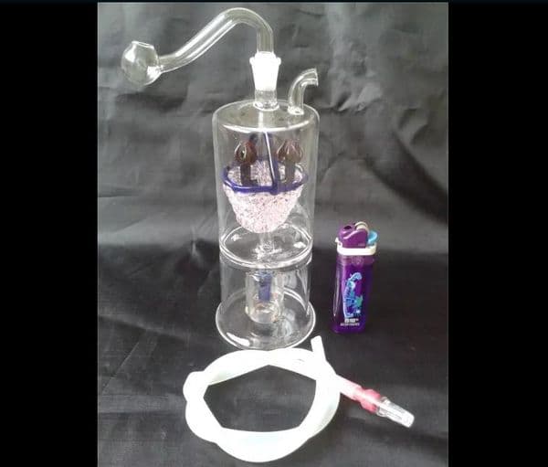 Smoking pipes hookah Oil Burner Pipe Smokings Glass Bowl Smoking Accessories Flower basket filter glass silent water bottle