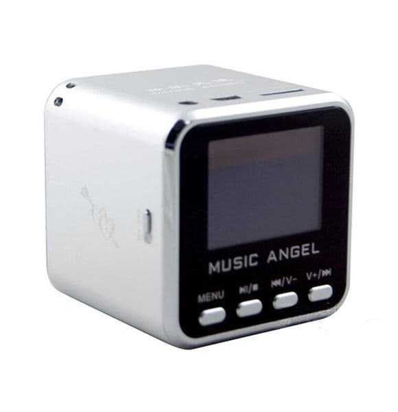 MUSIC ANGEL Mini Speaker USB Micro SDTF HiFi Audio Amplifier MP34 Display alarm clock Digital Player