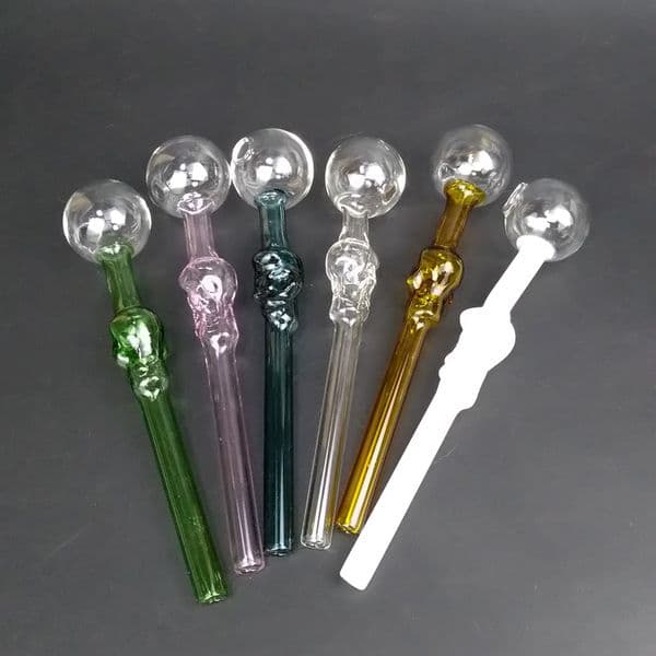 dab glass oil burner pipe colored oil burner pipe Glass Mini Handle Pipes Smoking Pipes