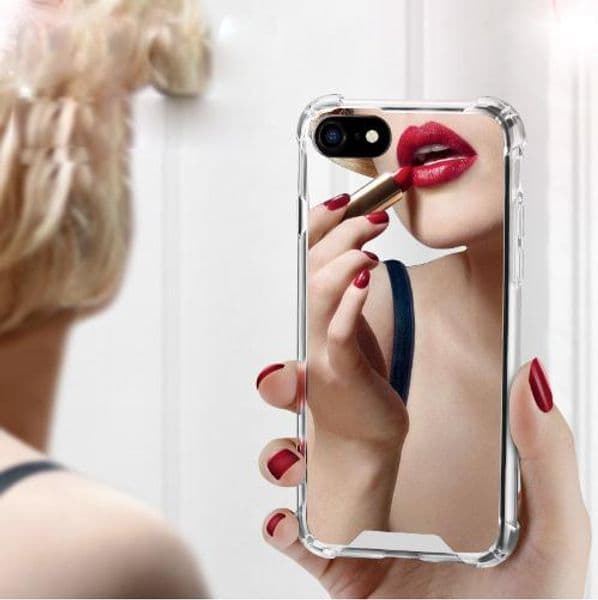 Luxury Mirror Phone Cases for iPhone 7 7 Plus TPU PC Back Protect Case for iPhone X 6 6S 8 Plus Cover Reflect Girly Cute Case For Samsung S8