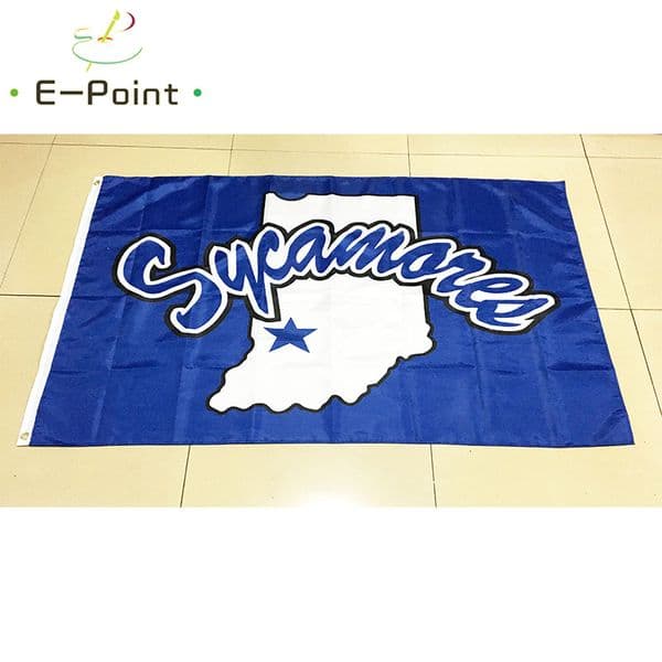 NCAA Indiana State Sycamores polyester Flag 3ft*5ft (150cm*90cm) Flag Banner decoration flying home & garden outdoor gifts