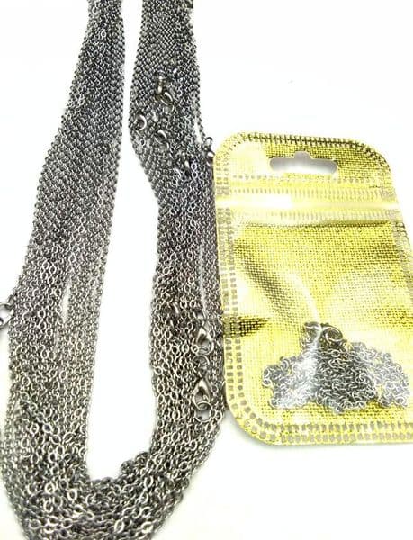 50pcslot Width 2mm Stainless Steel Metal Link Chain for Bracelets Metal Necklaces Chains Bulk Diy Jewelry