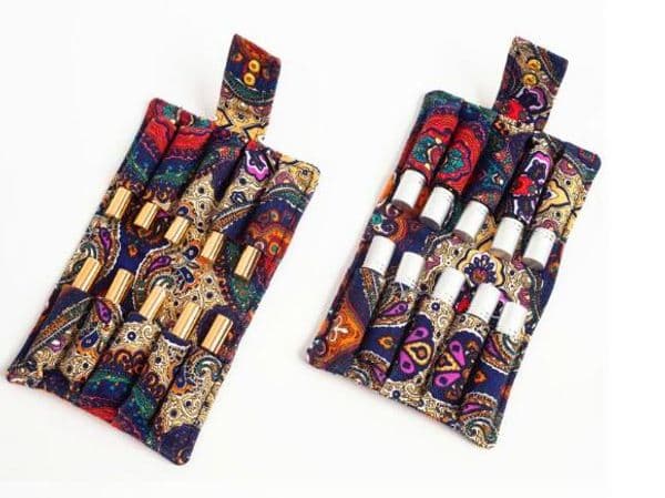 Storage Bag 6/10 Grids Bottle Essential Oil Storage Bag 10ml Canvas Essential Oil Bag For Easy Travel Carrying