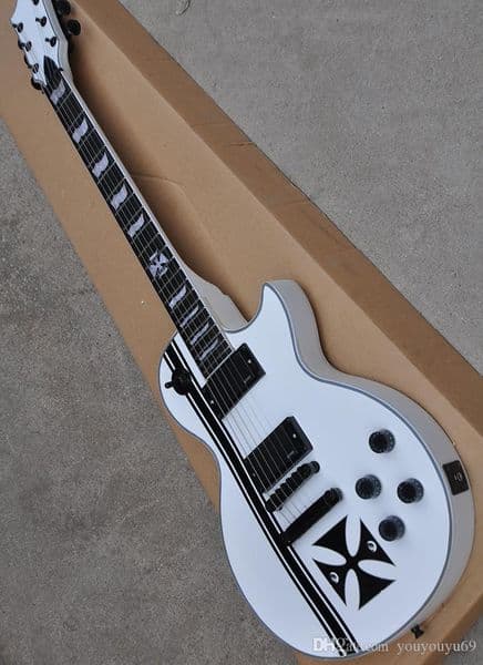 Mahogany electric guitar white, white essential, EMG pickup, Rosewood series, precision production, high quality, customized service