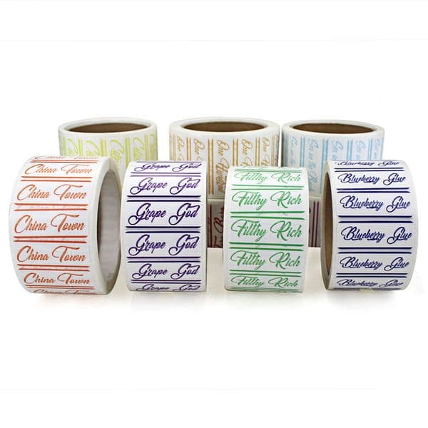 Custom vinyl logo sticker label roll white PE package stickers glossy lamination printing panels with strong adhesive