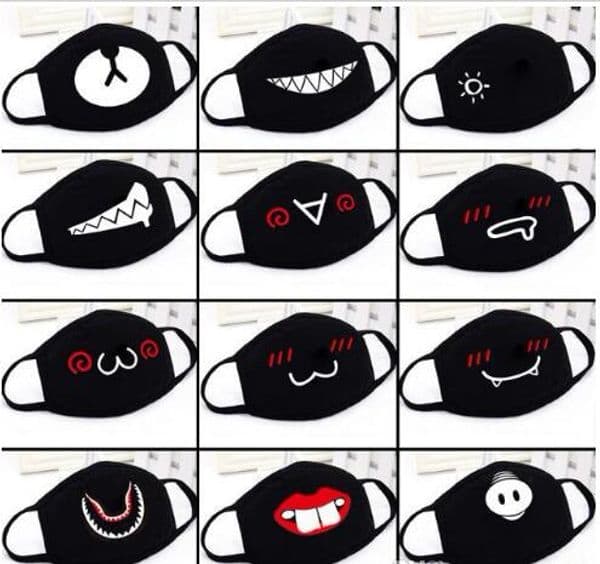 Party Anime Cute Bear Mask Adult Kids Fun Fancy Dress Lower Half Face Mouth Muffle Mask Reusable Dust Warm Windproof Cotton Mask