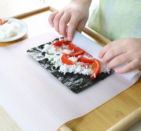 Washable Reusable Sushi Mold Mat Japanese Food Sushi Rolling Silicone Rice Rolling Maker Cake Roll Mold F202445