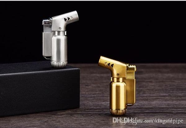 Portable Fashion Windproof butane gas Lighter Torch Jet Flame Refillable Inflatable jet Flame Lighter & Cigar Punch Lighter