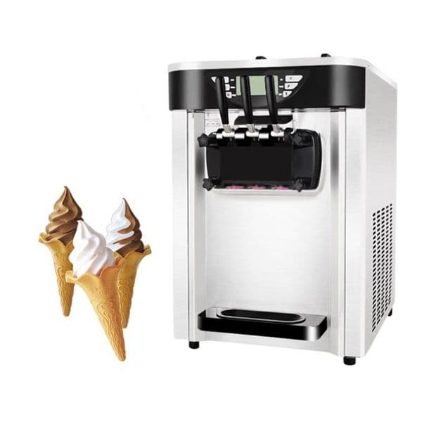 Commercial Ice Cream Machine Desktop Soft Ice Cream Maker for Amusement Parks Snack Shops School Stores 2000W for sale