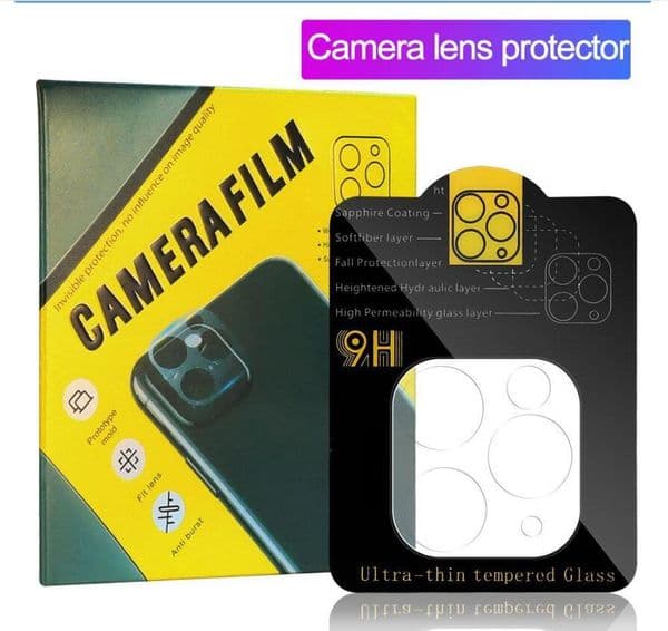 Camera Film Tempered Glass for iPhone 11 Pro Max Camera Lens Screen Protector Full Cover Clear with Retail Box