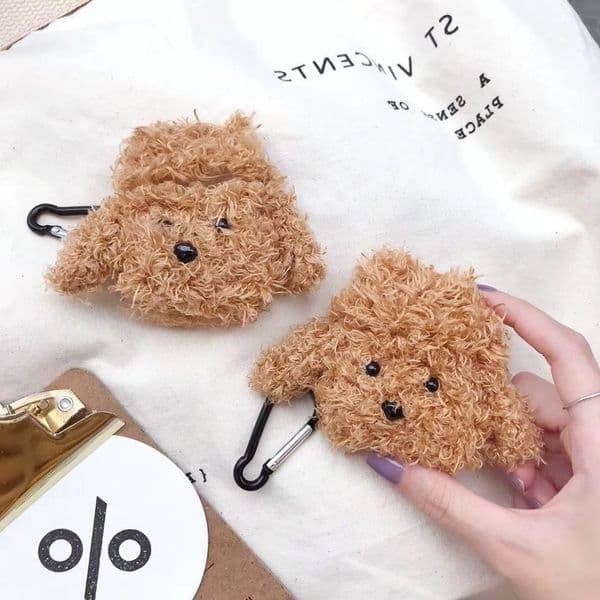 1 2 Originality Lovely Cartoon Poodle Airpods/ Apply Headset Lint Apple Bluetooth Defence Fall Set Soft Crust Tide