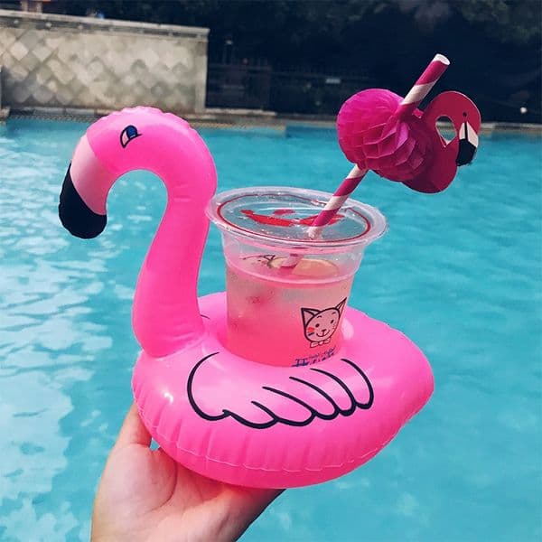 Flamingo Drink Holder Pool Float Inflatable Floating Swimming Pool Beach Party Kids Swim Beverage Holders For phone cup