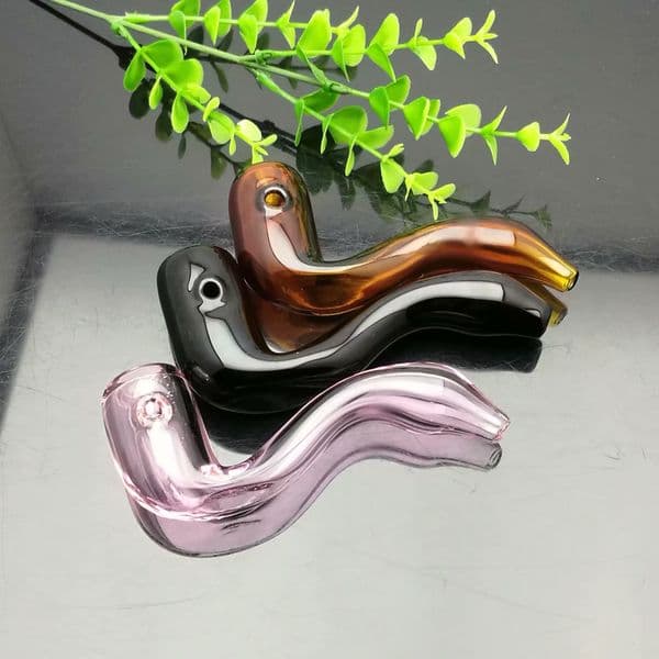 Smoking pipes Accessories Smoking hookah bongs water bottle bowl Colorful curved handle thick glass pipe
