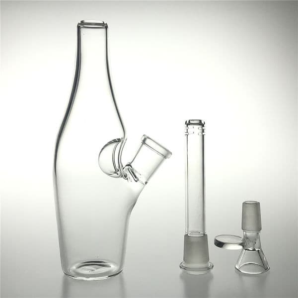 Goodsstore 7 Inch Glass Water Bongs 14mm Female Downstem Glass Bong Bowl Bottle Bong for Hookahs Smoking