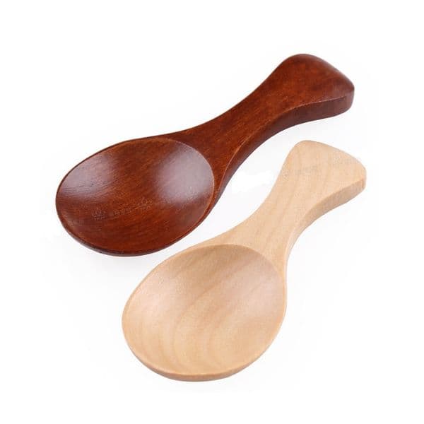 8cm Natural Wooden Coffee Tea Sugar Salt Spoon Scoop Kitchen Utensil Mini Wood Condiment Spoon W9844